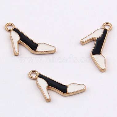 Light Gold Shoes Alloy+Enamel Charms