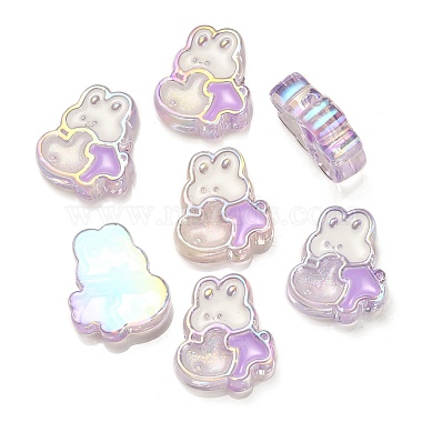 Medium Purple Rabbit Acrylic Beads
