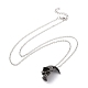 Retro Alloy Broken Half Skull Pendant Necklace for Men Women(NJEW-B085-04A)-2