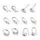 Rack Plating Brass Cubic Zirconia Earring Findings(KK-B057-02)-1