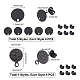 24Pcs 6 Style Flat Round with Textured 304 Stainless Steel Stud Earring Findings(STAS-UN0027-38)-5