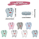 супернаходки 14шт. 7 цвета зубов экологически чистые силиконовые бусины пищевого качества(SIL-FH0001-06)-2