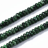 Natural African Turquoise(Jasper) Beads Strands, Rondelle, 4~5x2mm, Hole: 0.8mm, about 170~175pcs/strand, 14.96~15.35 inch(38~39cm)(G-S366-114)
