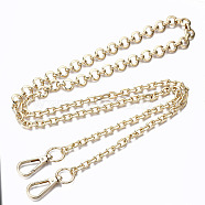 Bag Chains Straps, Brass Cable Link Chains and Iron Cable Link Chains, with Alloy Swivel Clasps, for Bag Replacement Accessories, Light Gold, 108x1.2cm(KK-S361-007KC)