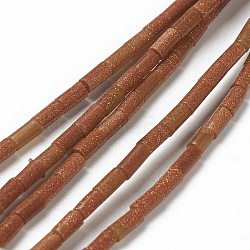 Synthetic Goldstone Beads Strands, Column, 4.3~5.6x2.3~2.5mm, Hole: 0.9mm, about 82~86pcs/strand, 14.96~17.71 inch(38~45cm)(G-B004-A20)