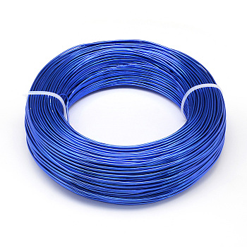 Round Aluminum Wire, Flexible Craft Wire, for Beading Jewelry Doll Craft Making, Royal Blue, 22 Gauge, 0.6mm, 280m/250g(918.6 Feet/250g)
