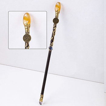 Natural Red Agate Twelve Constellation Magic Wand, Cosplay Magic Wand, for Witches and Wizards, Virgo, 300mm