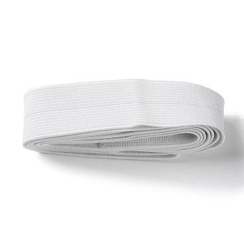 Flat Elastic Rubber Band, White, 25mm