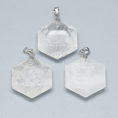 Pendentifs de cristal de quartz naturel(G-S334-003N)-2