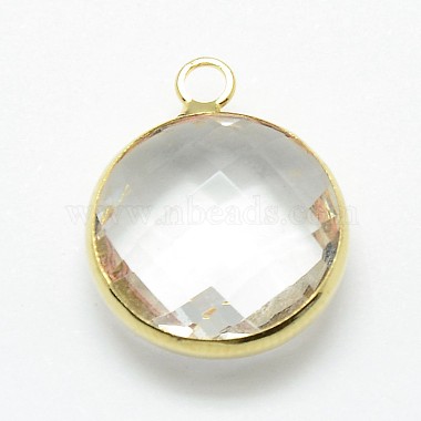 Golden Tone Brass Glass Pendants(GLAA-J018A-G)-3