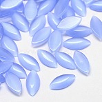 Cat Eye Cabochons, Horse Eye, Cornflower Blue, 15x7x2.5mm(CE-J004-7x15mm-07)