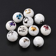 Electroplate Glass Beads, Round with Constellations Pattern, Mixed Color Plated, Random Mixed Constellations, 10mm, Hole: 1.2mm(EGLA-S178-11-M)
