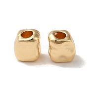 Cuboid Alloy Beads, Long-Lasting Plated, Rack Plating, Real 14K Gold Plated, 5x4.5x3.5mm, Hole: 2mm(FIND-G066-02LG)