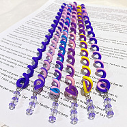 Synthetic Rubber Hair Styling Twister Clips, Braided Rubber Hair Band Spiral Spin Hair Tool for Girl Women, Purple, 240mm, 6pcs/set(OHAR-PW0003-199F)