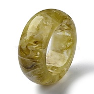 Resin Imitation Gemstone Bangles, Olive Drab, Inner Diameter: 2-1/4 inch(5.7cm)(BJEW-B074-04A)