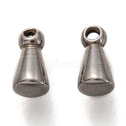 304 Stainless Steel Chain Extender Drop, Teardrop, Stainless Steel Color, 6x3x3mm, Hole: 0.8mm(STAS-Z024-01P)