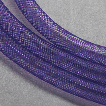 Plastic Net Thread Cord, DarkSlate Blue, 10mm, 30Yards