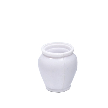 Dollhouse Accessories, Simulation Mini ABS Vase Model, White, 14x15mm