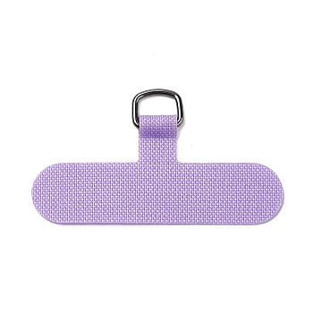 Cloth Mobile Phone Lanyard Patch, Phone Strap Connector Replacement Part Tether Tab for Cell Phone Safety, T- Shaped, Lilac, 3.45~3.5x6~6.05x0.06cm, Hole: 9x7mm