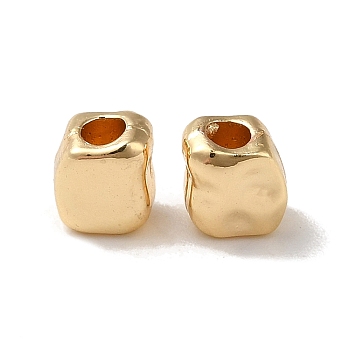 Cuboid Alloy Beads, Long-Lasting Plated, Rack Plating, Real 14K Gold Plated, 5x4.5x3.5mm, Hole: 2mm