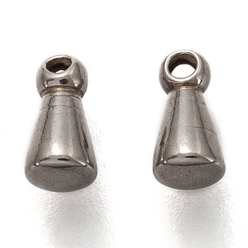 304 Stainless Steel Chain Extender Drop, Teardrop, Stainless Steel Color, 6x3x3mm, Hole: 0.8mm