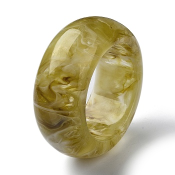 Resin Imitation Gemstone Bangles, Olive Drab, Inner Diameter: 2-1/4 inch(5.7cm)