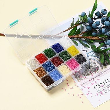 375G 15 Colors Glass Seed Beads(SEED-JP0004-01-3mm)-5