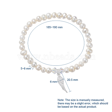 Natural Freshwater Pearl Beads Stretch Bracelets(BJEW-JB04863)-7