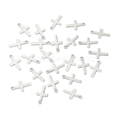 304 Stainless Steel Tiny Cross Charms(STAS-H149-02P)-3