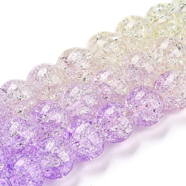 Spray Painted Crackle Glass Beads Strands(DGLA-C002-6mm-07)-3