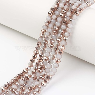 White Rondelle Glass Beads