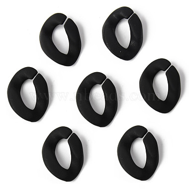 Black Oval Acrylic Quick Link Connectors