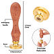 Sellos de cera de latón con mango de palisandro.(AJEW-WH0412-0242)-2
