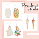 2 Pair 2 Style Book & Brush & Palette Single Face Printed Wood Dangle Earrings(EJEW-AN0002-74)-3