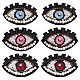 AHADEMAKER 6Pcs 3 Colors Plastic Beaded Sew on Eye Patches(FIND-GA0002-49)-1