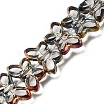 Electroplated Transparent Glass Beads Strands, Butterfly, Colorful, 11.5x19.5x4.5mm, Hole: 1mm, about 48pcs/strand, 21.65''(55cm)(GL-CBA98F0-03E)
