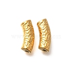 Ion Plating(IP) 304 Stainless Steel Curved Tube Beads, Star, Real 18K Gold Plated, 14x5mm, Hole: 1.6mm(STAS-I321-23G)
