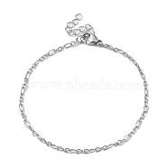 316 Surgical Stainless Steel Figaro Chain Bracelets for Women, Stainless Steel Color, 6-3/4 inch(17.2cm)(BJEW-D023-03P)