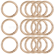 10Pcs Alloy Spring Gate Rings, Round Ring, Golden, 5 Gauge, 40x4.5mm(FIND-SP0001-38G)