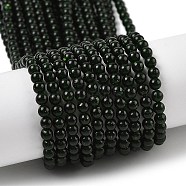 Synthetic Green Goldstone Beads Strands, Round, 3mm, Hole: 0.5mm, about 118pcs/strand, 15.28''(38.8cm)(G-G189-B03-03)