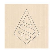 Wood Cutting Dies, with Steel, for DIY Scrapbooking/Photo Album, Decorative Embossing DIY Paper Card, Geometric Pattern, 80x80x24mm(DIY-WH0169-93)