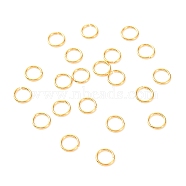 Brass Open Jump Rings, Long-Lasting Plated, Round Ring, Real 18K Gold Plated, 21 Gauge, 6x0.7mm, Inner Diameter: 4.6mm(X-KK-F824-108C-G)