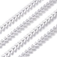 3.28 Feet 304 Stainless Steel Cobs Chain, Soldered, Stainless Steel Color, 6.5x6.5x0.5mm(X-CHS-P011-07P)