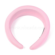 Polyester Sponge Thick Hairbands, for Women Bezel  Hair Accessories, Pink, 15~40mm, Inner Diameter: 145x120mm(OHAR-O018-03G)