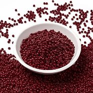 MIYUKI Round Rocailles Beads, Japanese Seed Beads, (RR408D) Opaque Dark Red, 8/0, 3mm, Hole: 1mm, about 2111~2277pcs/50g(SEED-X0055-RR0408D)