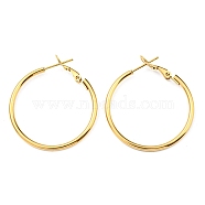 Ion Plating(IP) 316 Surgical Stainless Steel Hoop Earrings for Women, Long-Lasting Plated, Real 18K Gold Plated, 47x44x2mm(EJEW-C053-08B-G)