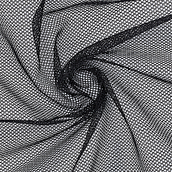 2M Polyester Mesh Fabric, for Dress Costumes Decoration, Black, 200x159x0.02cm(DIY-WH0308-487A)