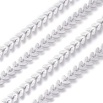3.28 Feet 304 Stainless Steel Cobs Chain, Soldered, Stainless Steel Color, 6.5x6.5x0.5mm