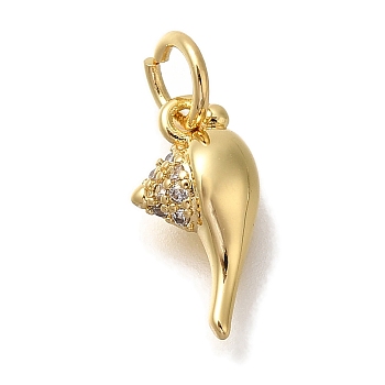 Rack Plating Brass Micro Pave Cubic Zirconia Charms, Cadmium Free & Lead Free, Long-Lasting Plated, Teapot, Real 18K Gold Plated, 12.5x6.5x3mm, Hole: 3.5mm