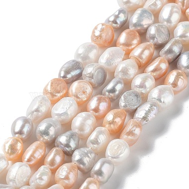 Colorful Two Sides Polished Pearl Beads